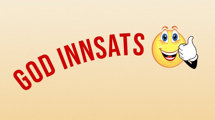 Smiley Og Teksten God Innsats